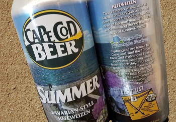 Cape Cod Beer Summer Cans on beach