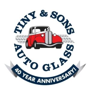 Tiny & Son's Auto Glass 40th Anniv Logo