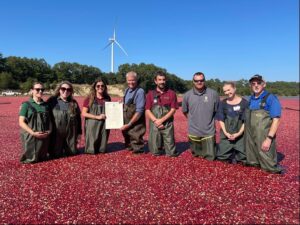 State officials at cranberry bog