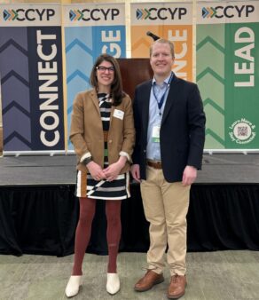 New CCYP Executive Director Emily Wagner with CCYP Board President Patrick Ehart at the 2024 Shape the Cape Summit on April 2nd. About Cape Cod Young Professionals