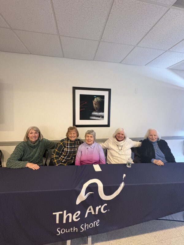 Preview Screening of “Raising Us” Hosted by The Arc of the South Shore and South Shore Chamber of Commerce Attended by Documentary’s Five Featured Mothers 1 Original members of the South Shore Mothers Group (left to right): Karen Coyne, Norma Grassey, Taffy Nothnagle, Wilma Goodhue, and Maria Plante.